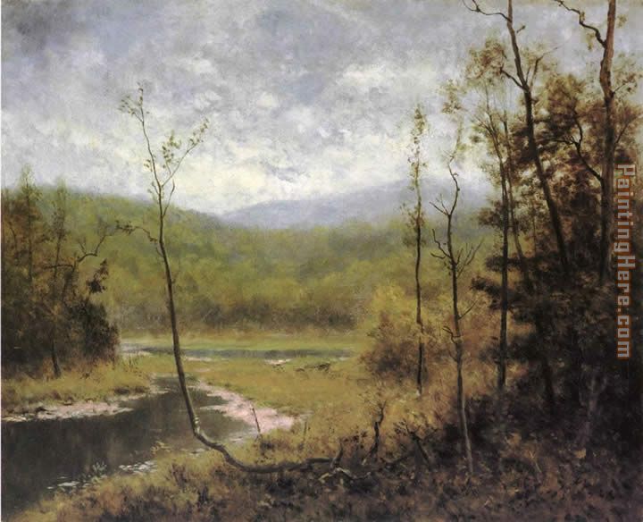 Quiet Stream_ Adironcack Mountains painting - Alexander Helwig Wyant Quiet Stream_ Adironcack Mountains art painting